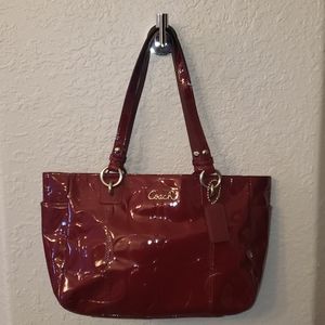 Red Patent Leather Coach Purse
